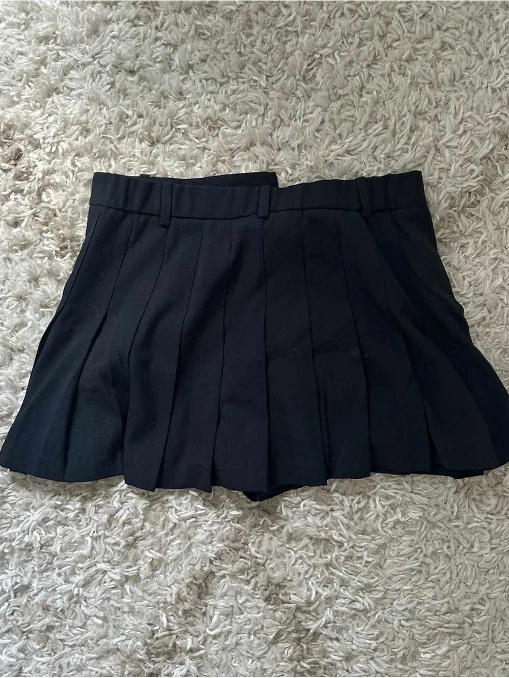 Abercrombie & Fitch Black Pleated Skort
